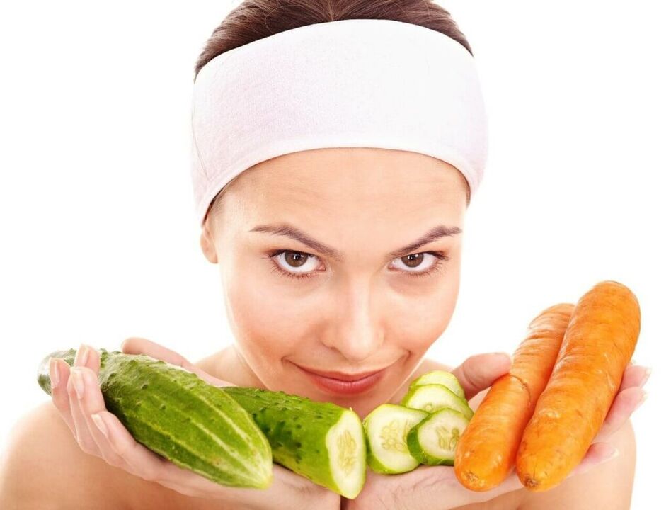Concombre et carotte pour le rajeunissement de la peau